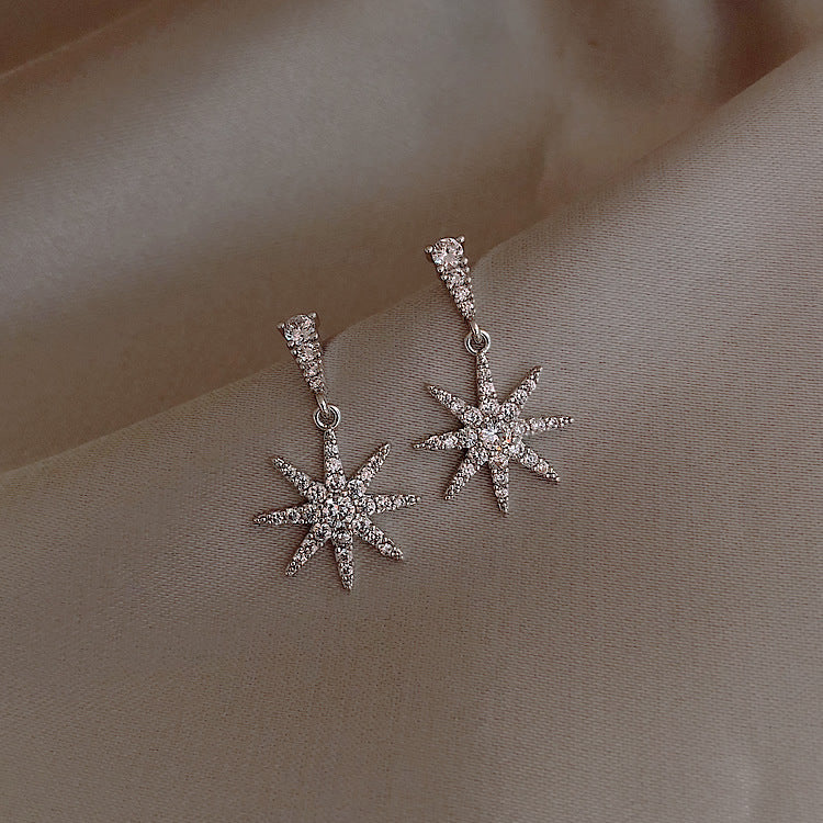 Lumineux Gold-Plated Zircon Stud Earrings