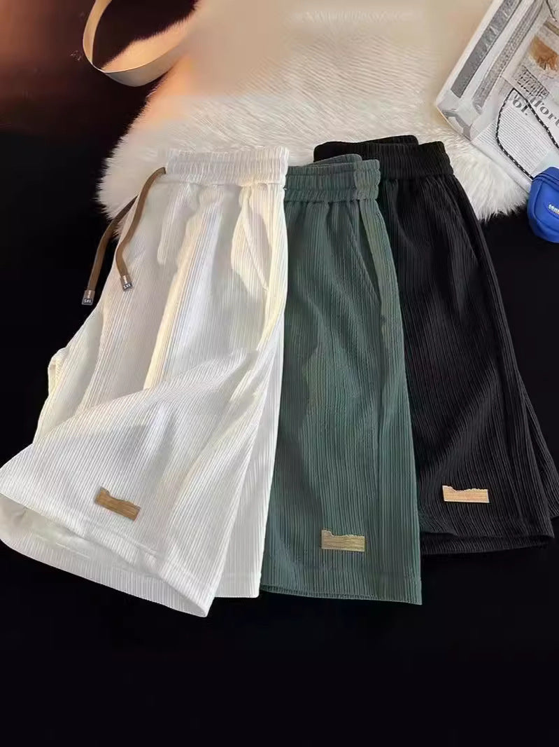 Mens Pleated Quick Dry Casual Shorts - Lightweight & Breathable