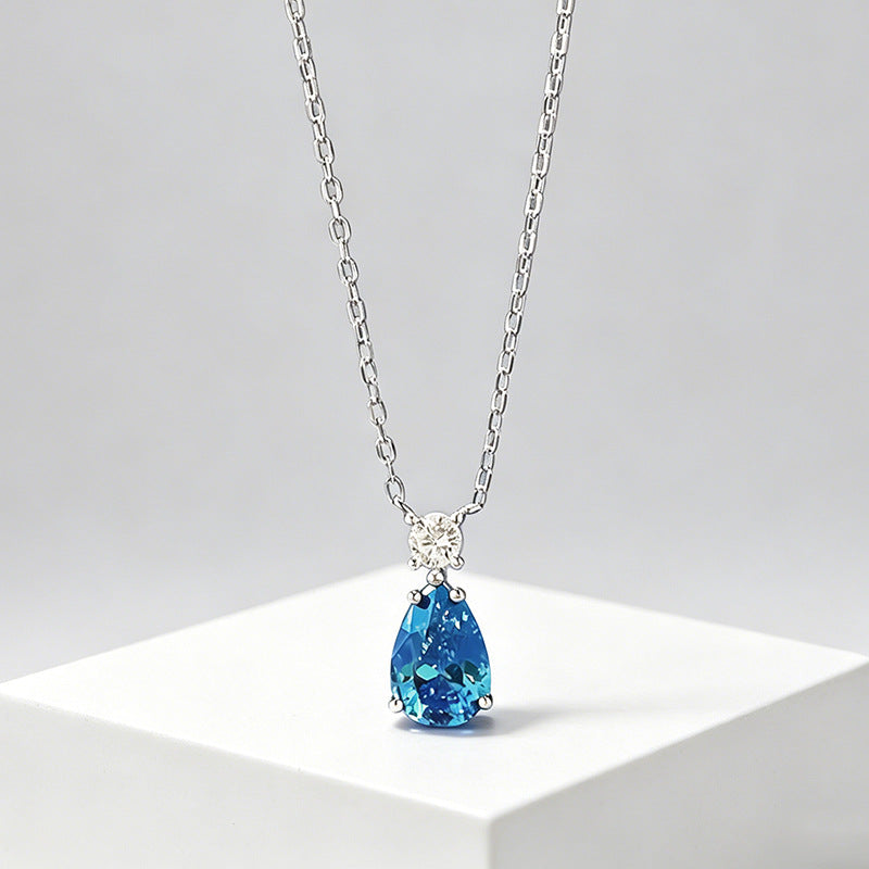 S925 Silver Pear Drop Necklace