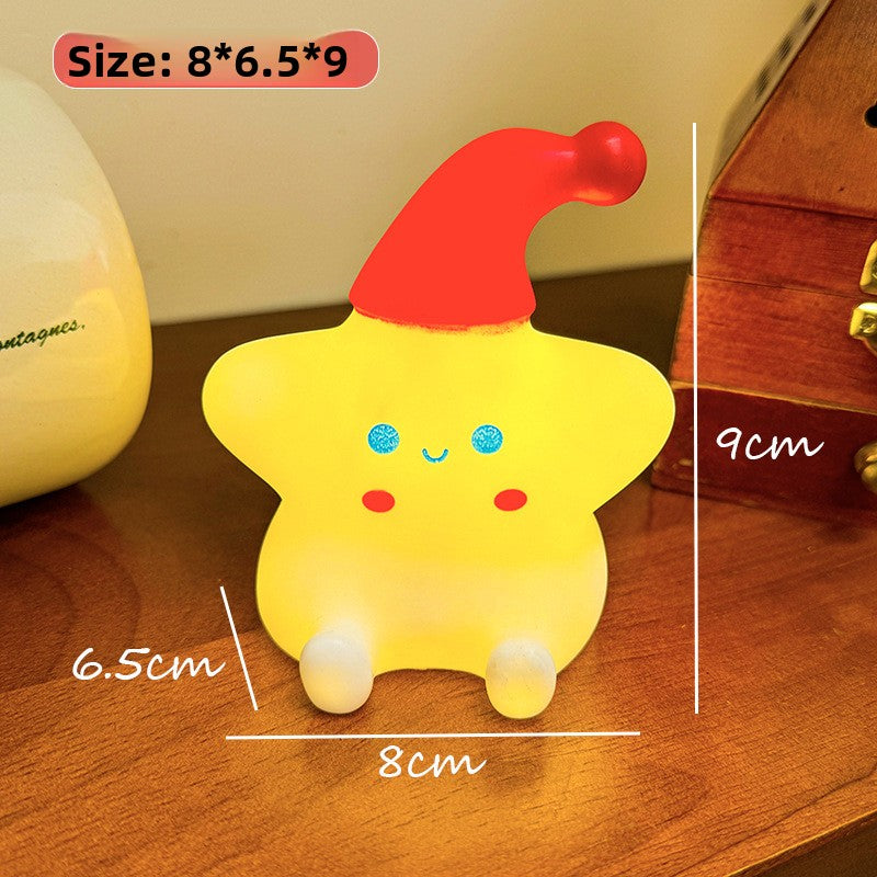 Vinyl Star Shape Night Light with Warm Illumination