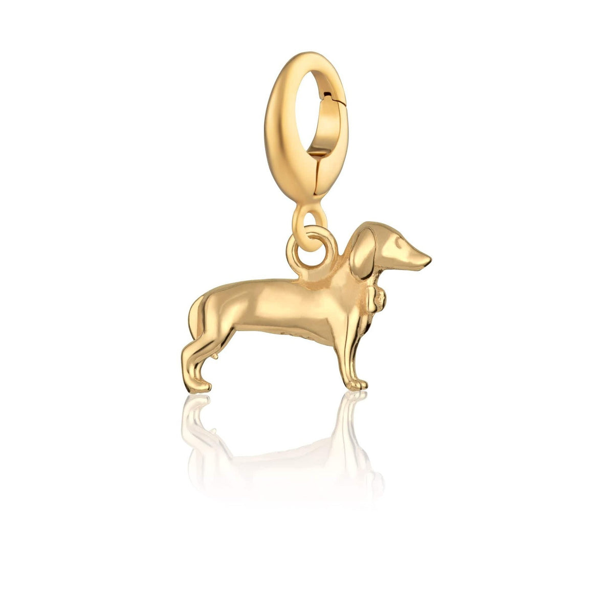 Animal Themed Stainless Steel Gold Plated Pendant Necklace