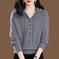 Womens Hooded Knitted Sweater