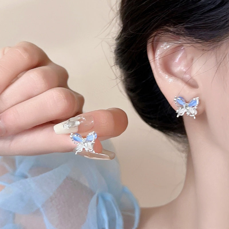 LunaPearl Butterfly Earrings Sterling Silver