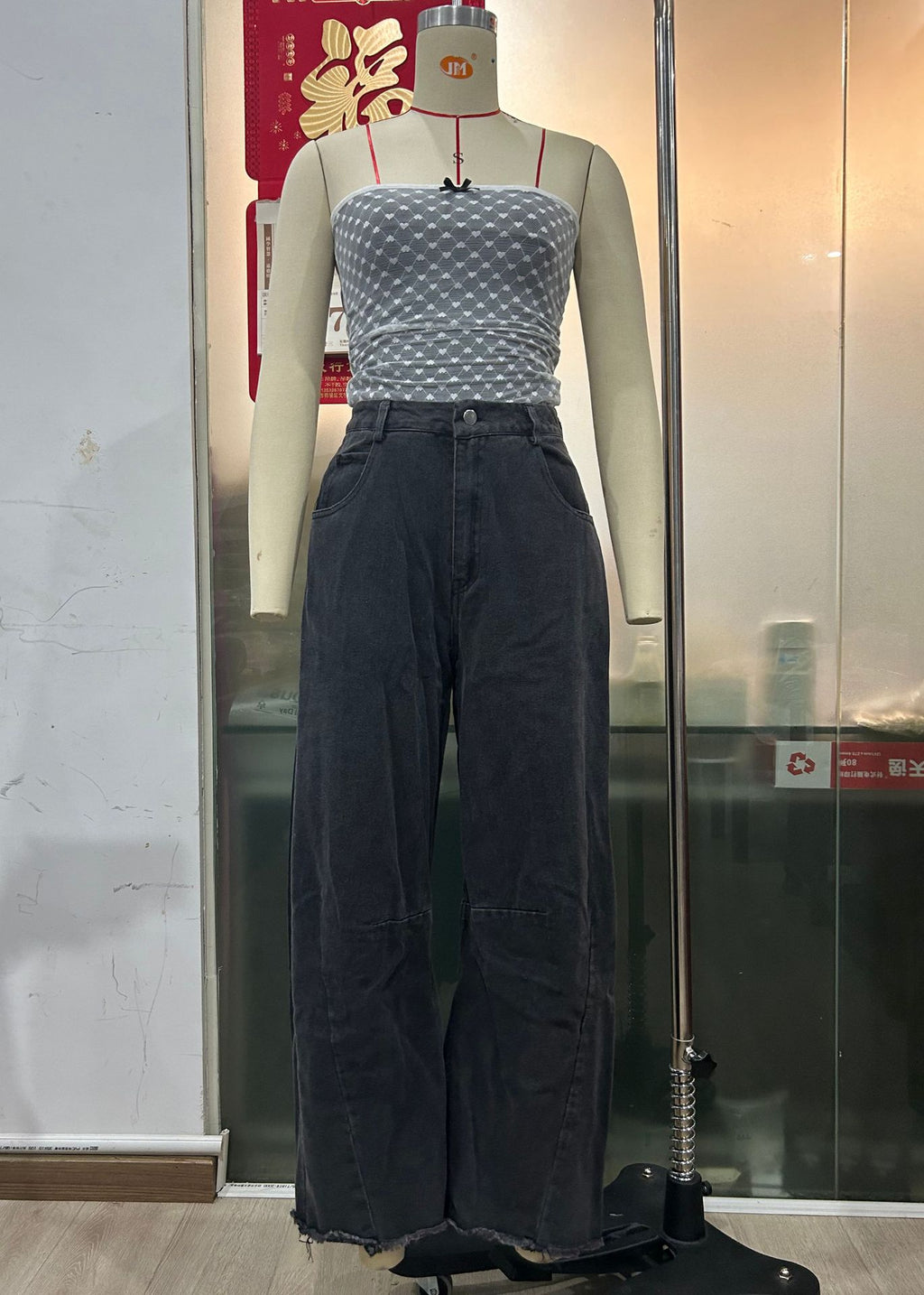 Straight-Leg Sickle Pants Jeans New Multicolor Nine-Point Pants Casual Wide Leg Pants