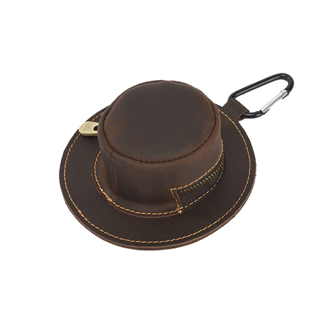 Creative Hat Shape Genuine Leather Coin Purse