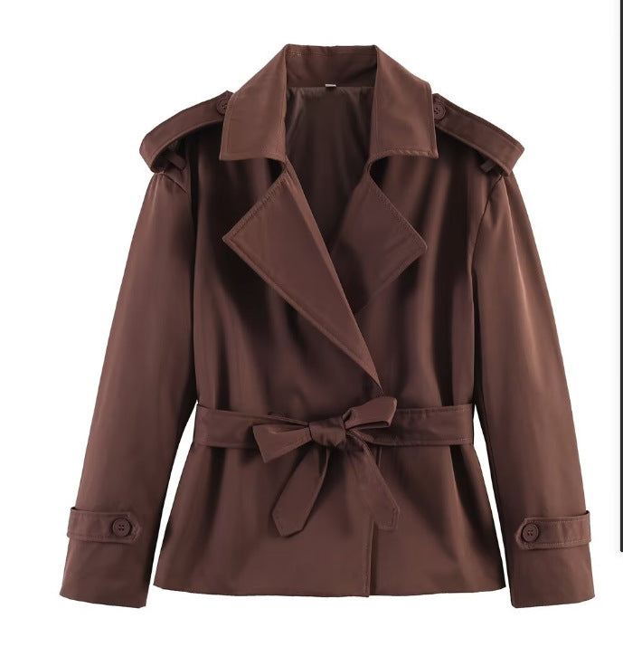 Womens Double Breasted Trench Coat