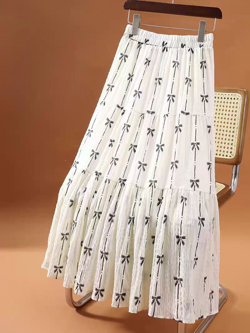 Floral Print Chiffon Midi Skirt