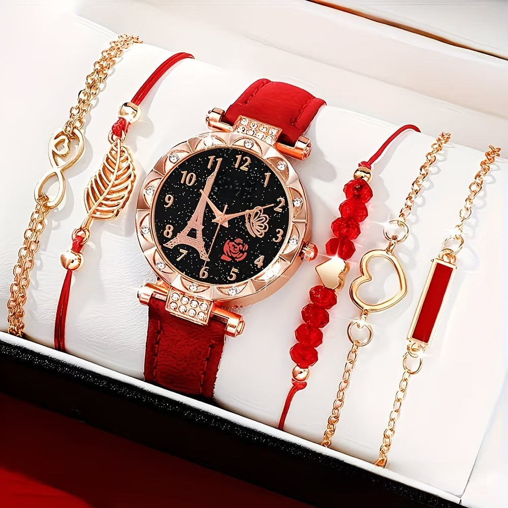 Rose Gold Diamond Accent Quartz Watch