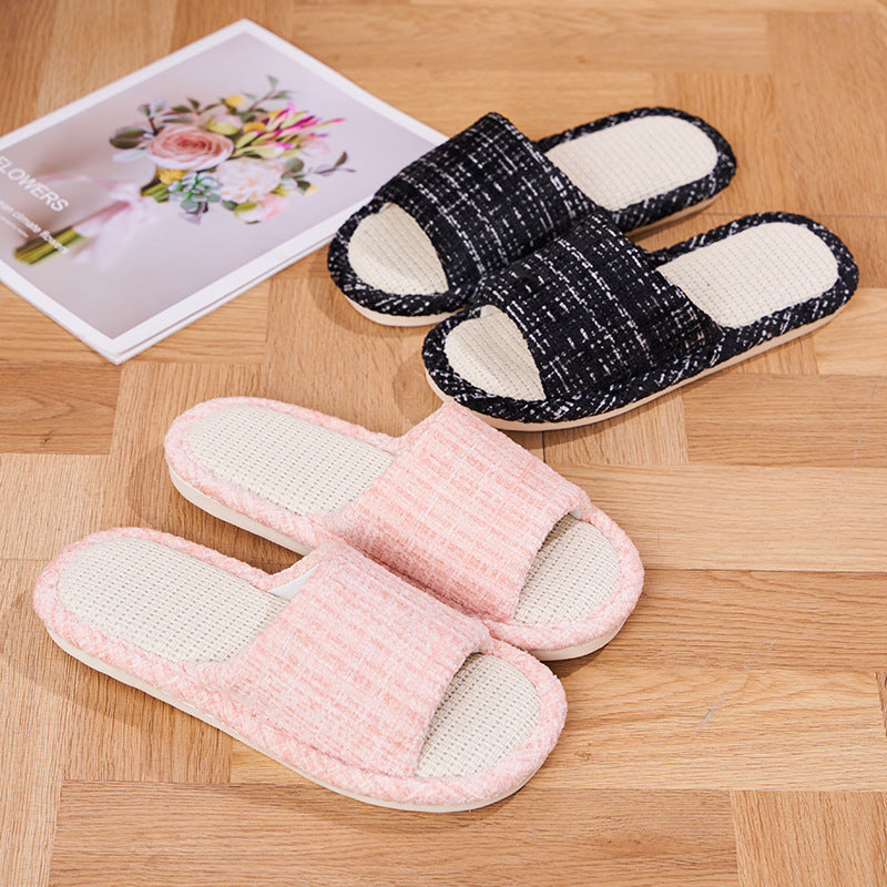 Cotton Linen Non-Slip Slippers