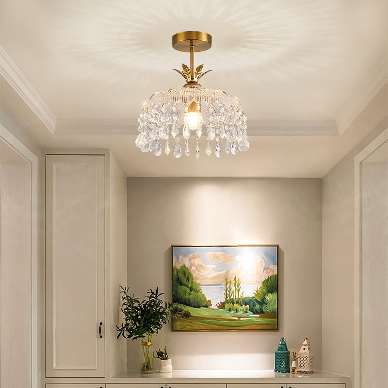 French Retro Crystal LED Chandelier Light
