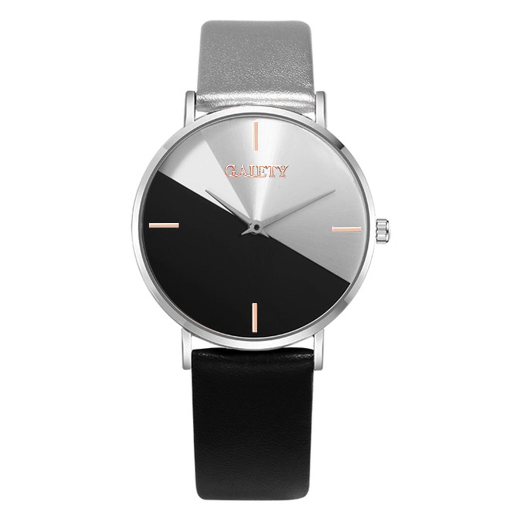 Two-color simple quartz watch