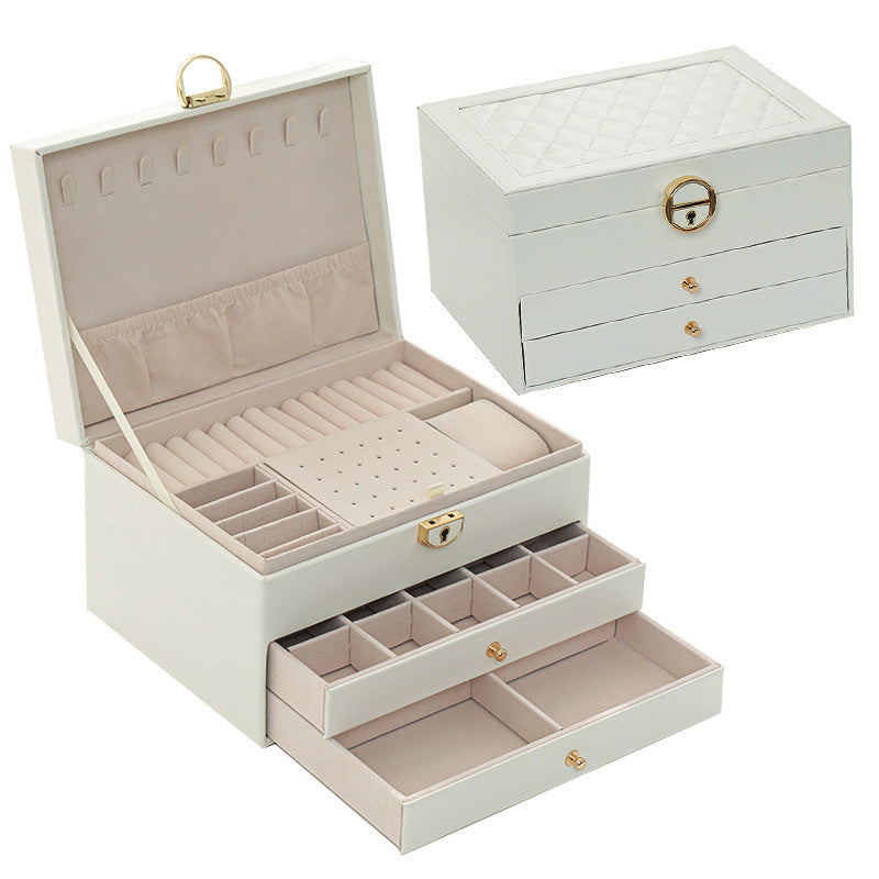 Multi-tiered drawer jewelry box