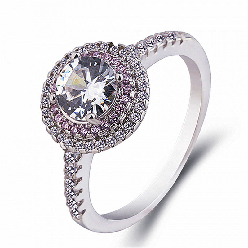 Radiant Hearts Diamond Simulant Adjustable Ring