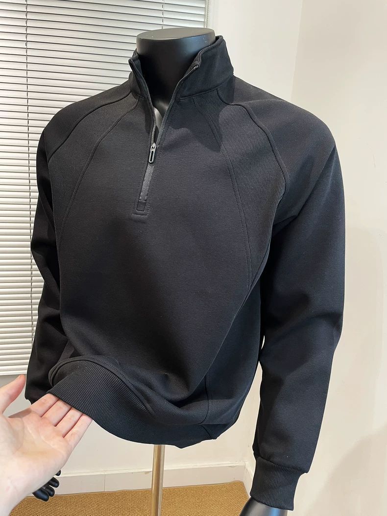 Mens Half Zip Pullover Sweatshirt