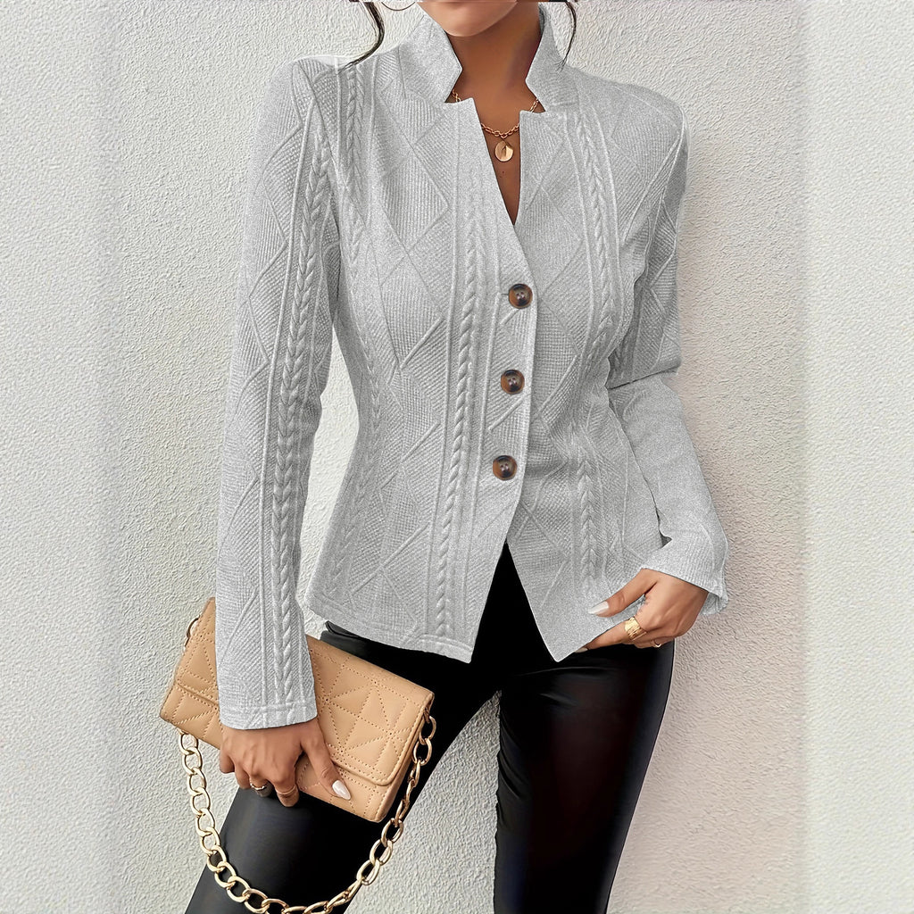 Winter and autumn button-patterned small suit jacket