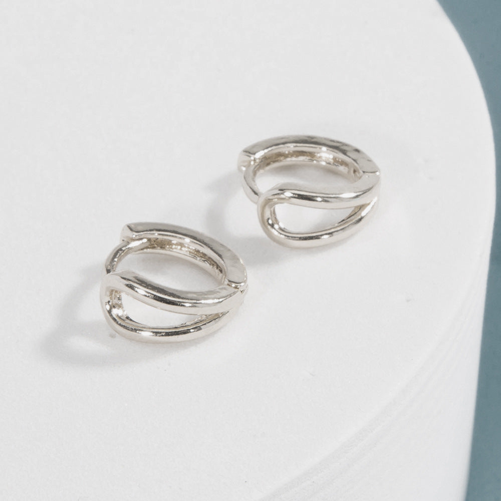 Lumineux Gold-Plated Zircon Stud Earrings