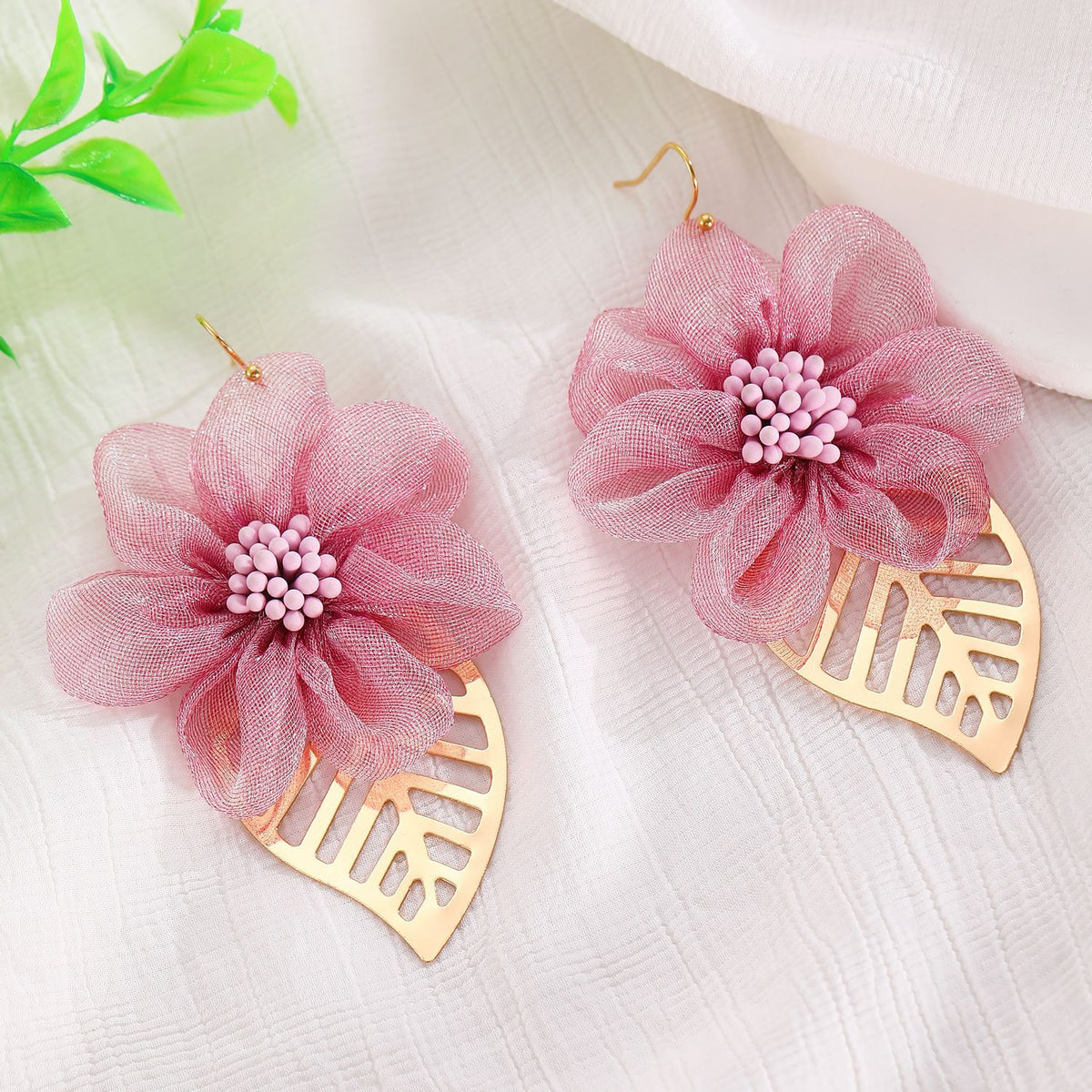 Fashion Floral Frosted Earrings for Women