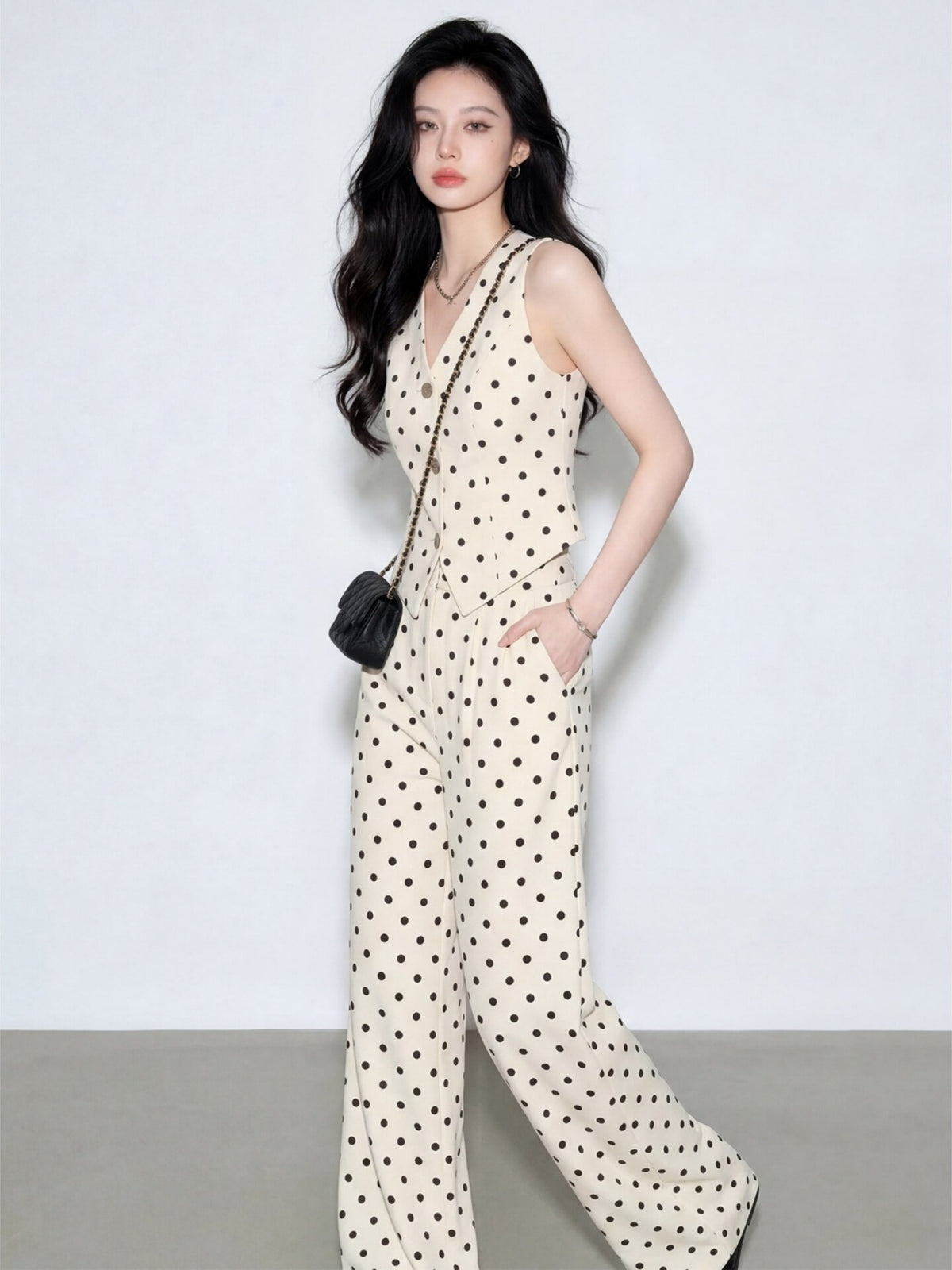 Polka dot vest and pants