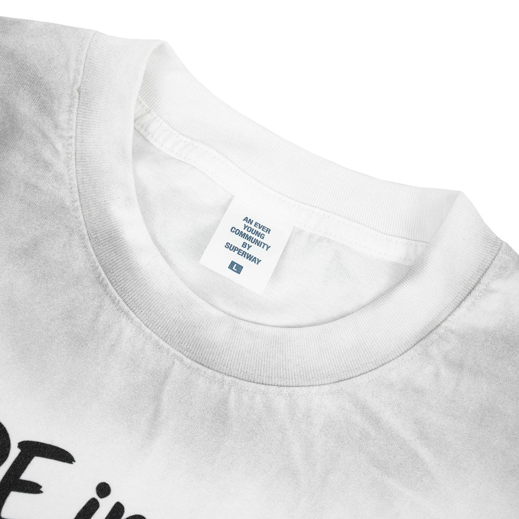 Mens Cotton Short Sleeve T-shirt with Gradient Geometric Print