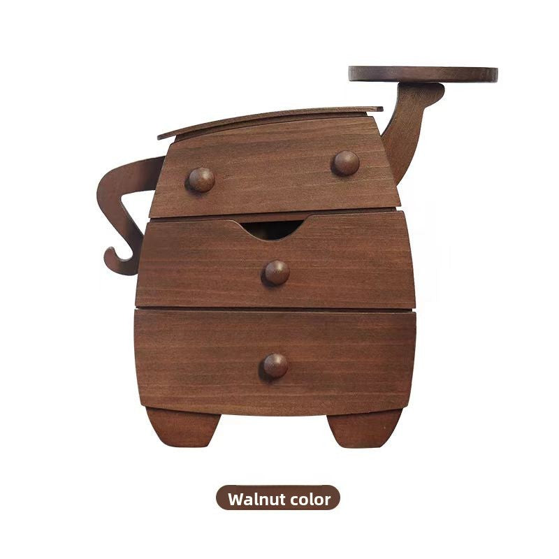 Fat and plump solid wood storage box