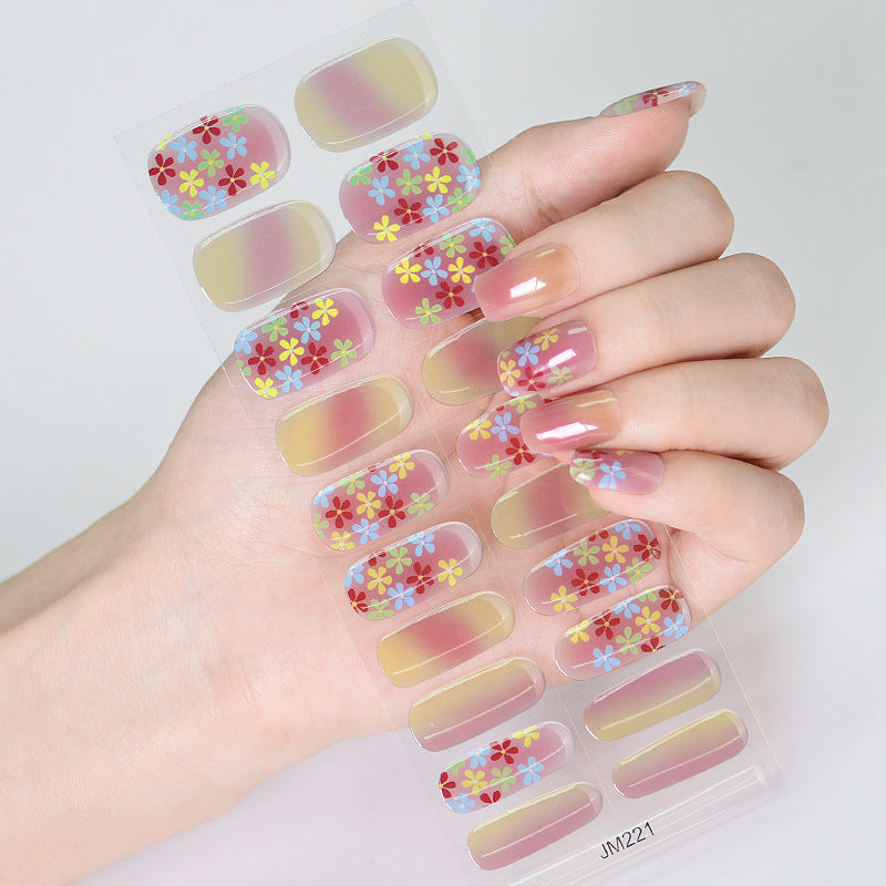 Semi-Cured UV Gel Nail Stickers with Various Designs