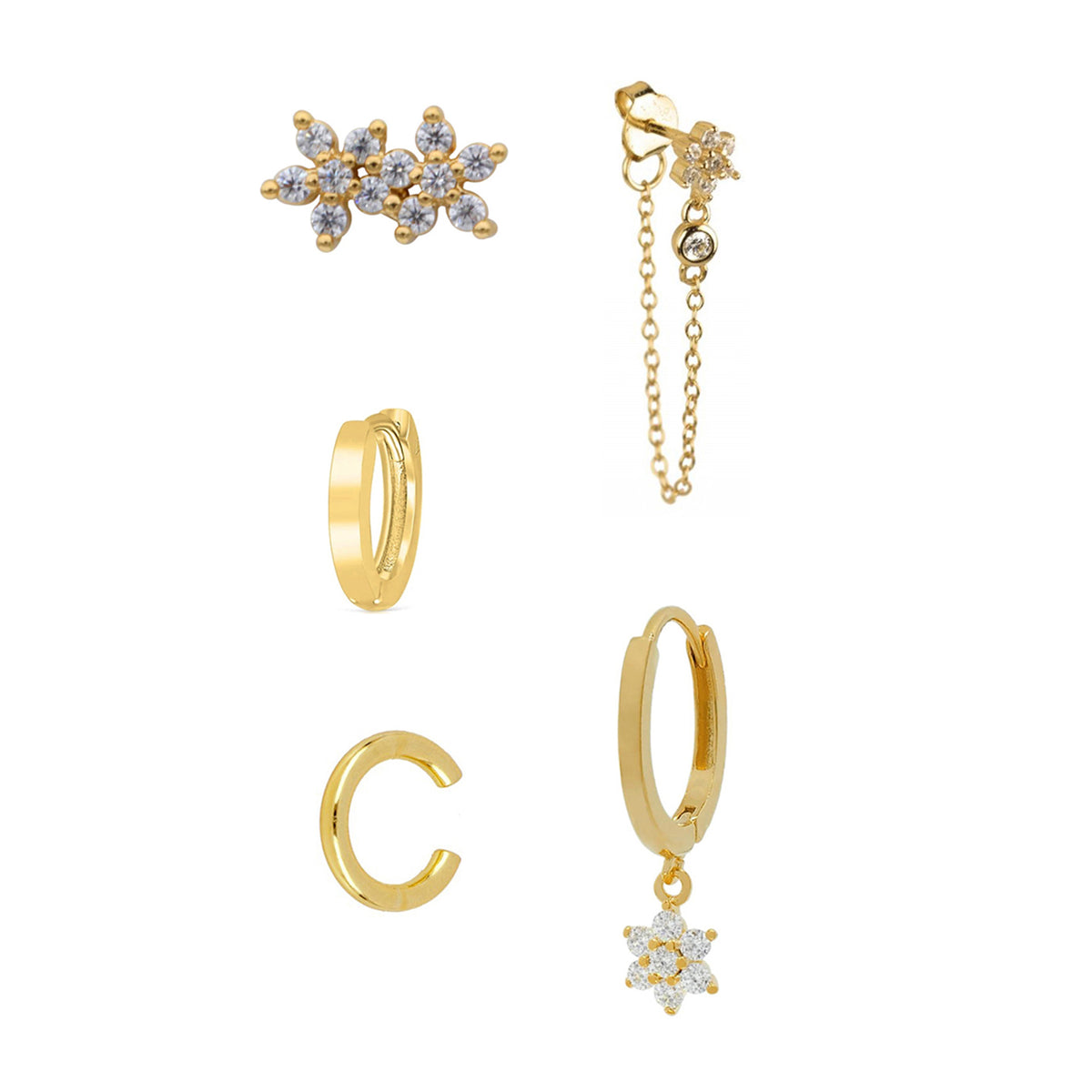 Radiance Geo Zircon Earrings