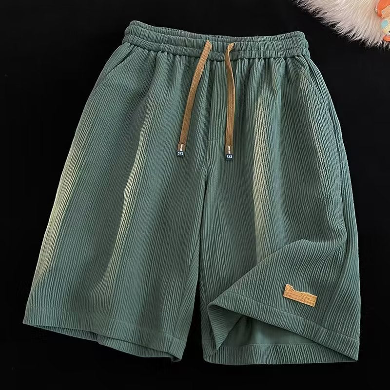 Mens Pleated Quick Dry Casual Shorts - Lightweight & Breathable