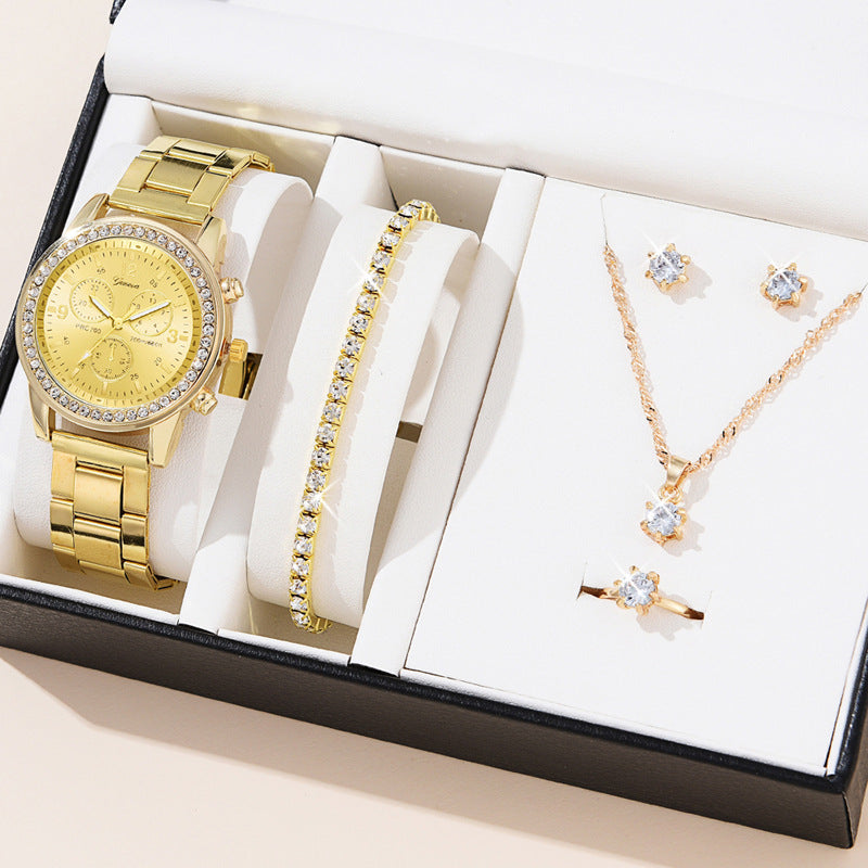 Women's Three-Eye Quartz Diamond Watch