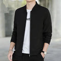 Mens Casual Business Jacket Stand Collar Zipper Coat Spring Autumn Outerwear
