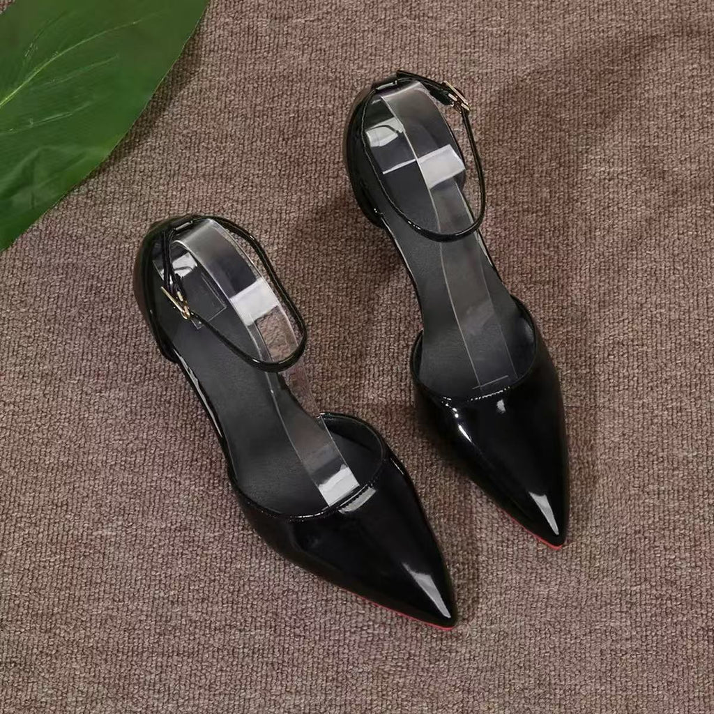 Slim Heel Buckle Strap Women Sandals
