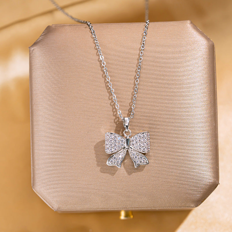 Butterfly Pendant Titanium Steel Necklace