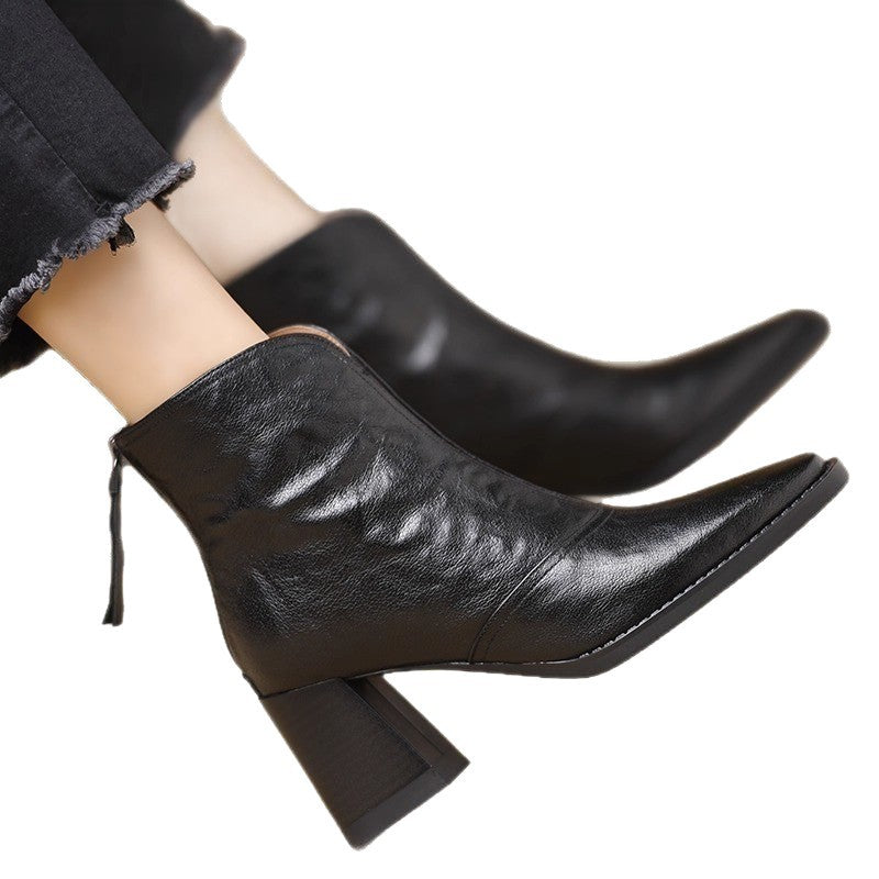 Marquette Vintage Square Toe Ankle Boots