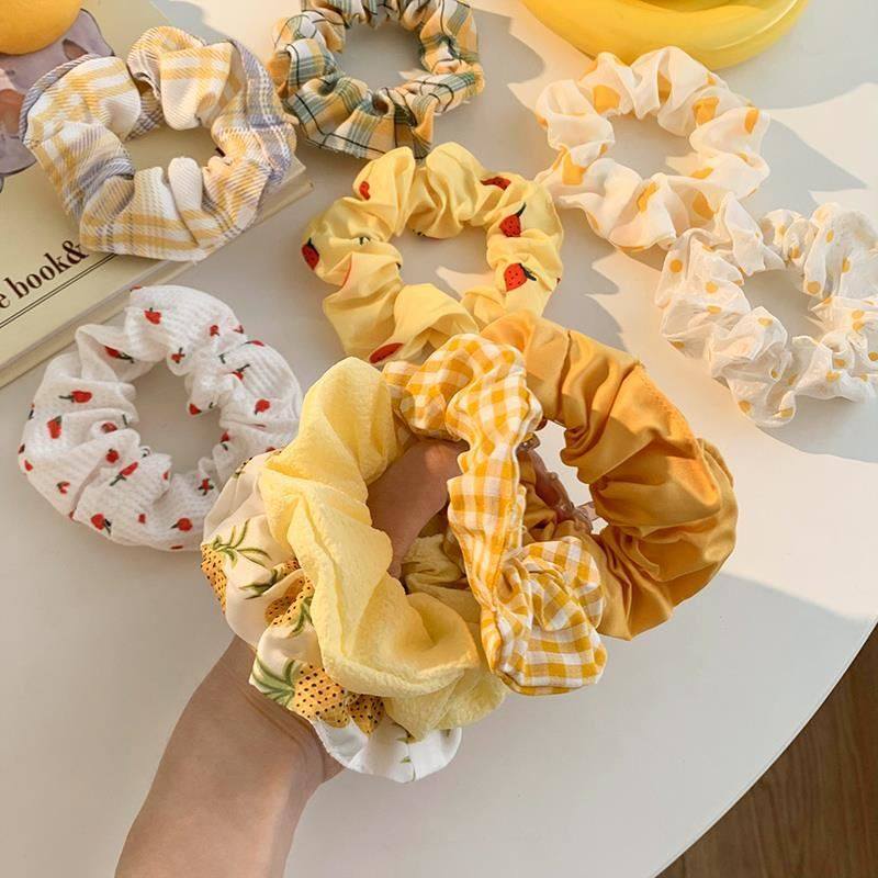 Silk Scrunchies Print Leopard Scrunchie Set Elastic