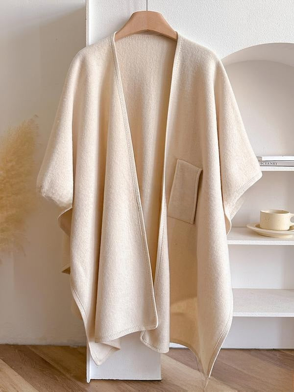 Women's Cross Front Woolen Cloak