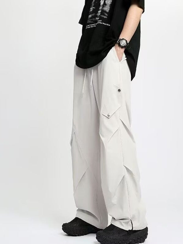 Mens Quick-Dry Casual Cargo Pants with Utility Pockets