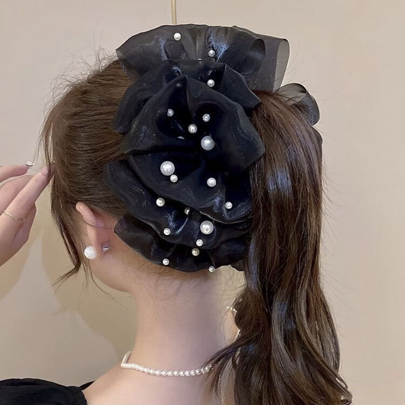 Elegant Bow Crystal Hair Claw Clip