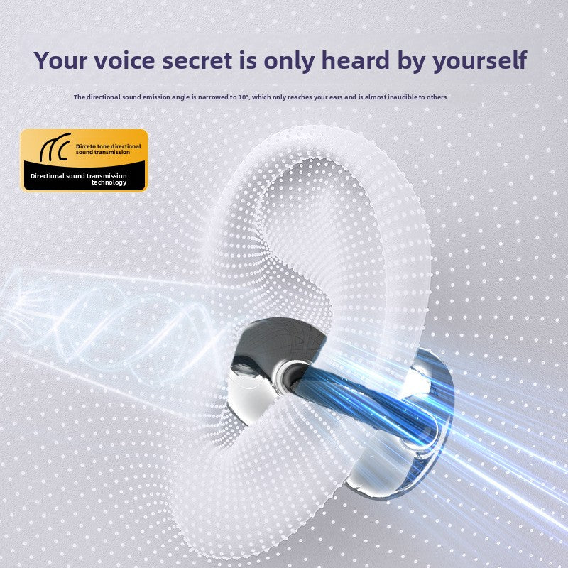 Ear Clip Bluetooth Headset Bone Conduction Wireless Sports Earphones with AI Translation Ultra-Long Battery Life