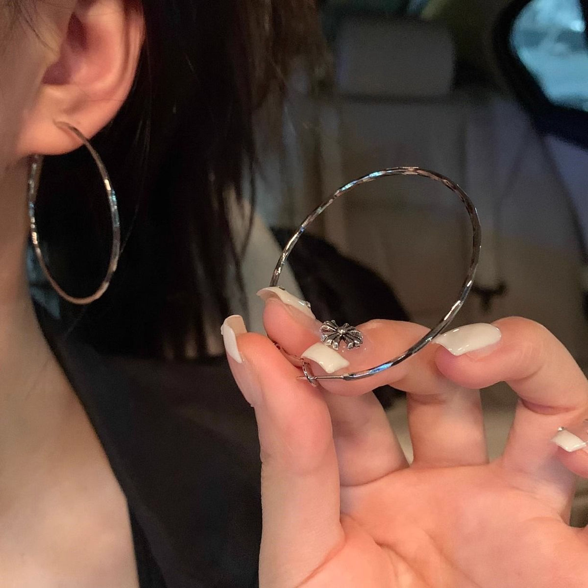 Lustre Bloom Silver Pearl Earrings