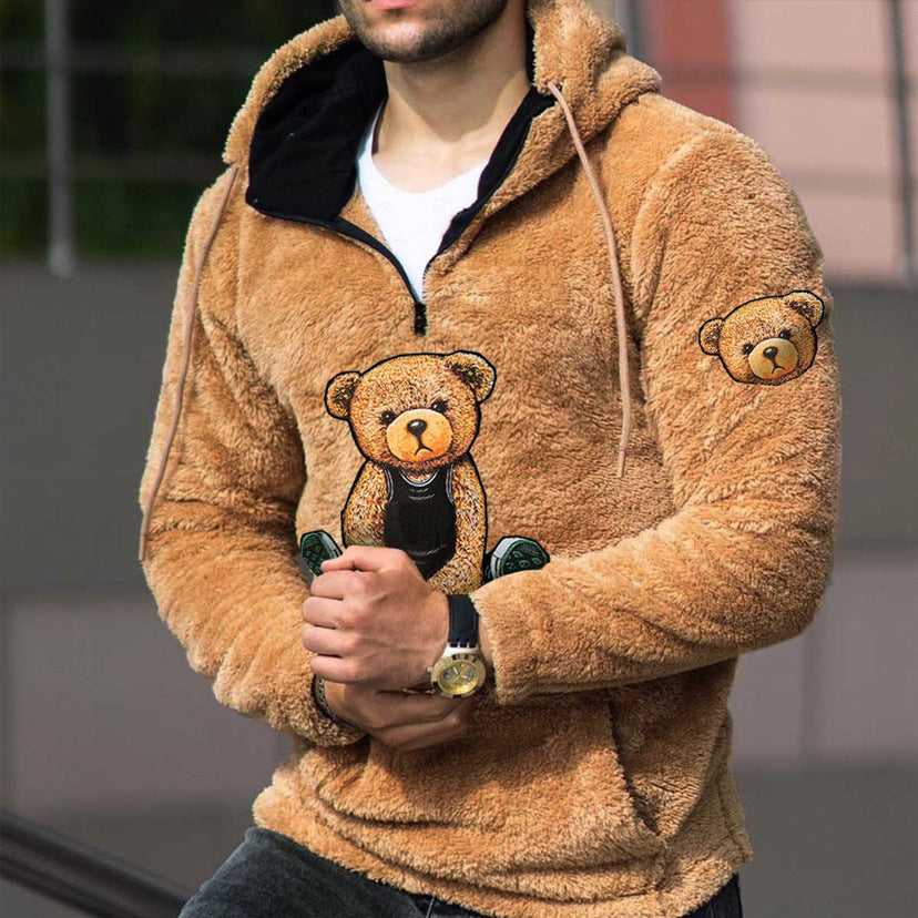 Loose Casual Zipper Hooded Sweatshirts