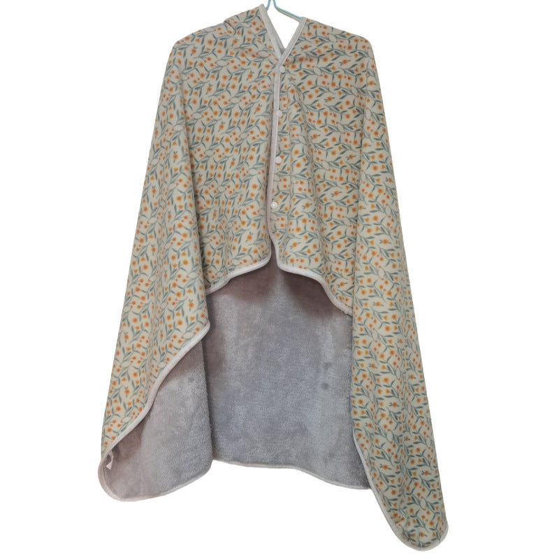Soft Polyester Dual-Purpose Shawl Blanket