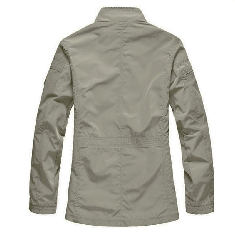 Mens Stand Collar Casual Jacket