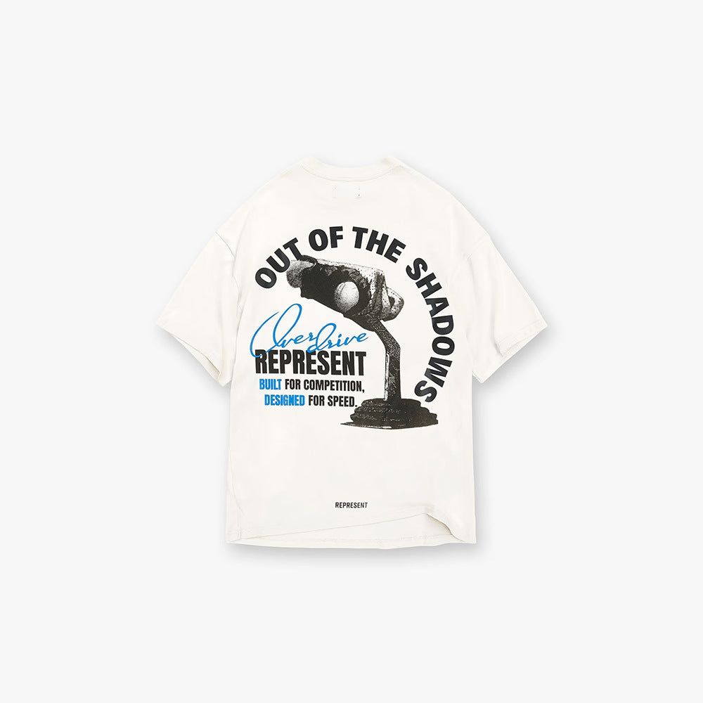 Print Cotton T-Shirt with Retro Car Culture Design