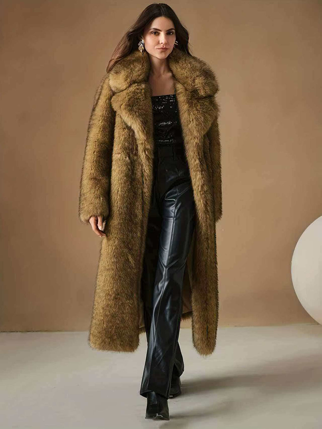Women's Plus Size Fur Coat