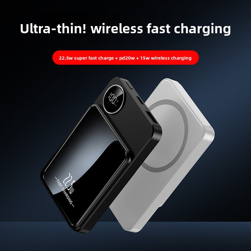 Magnetic wireless ultra-thin power bank