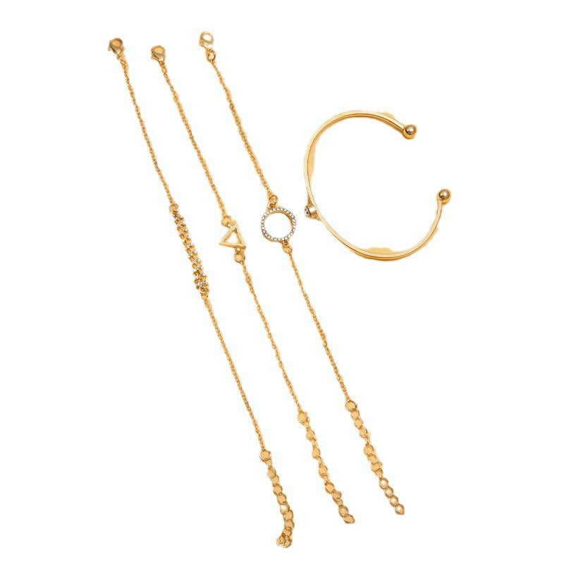 Geometric Heart Knot Bracelet Set