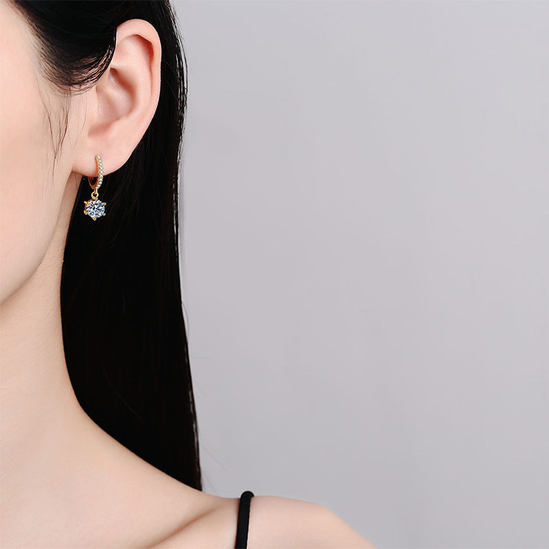 Classic Moissanite Sterling Silver Earrings