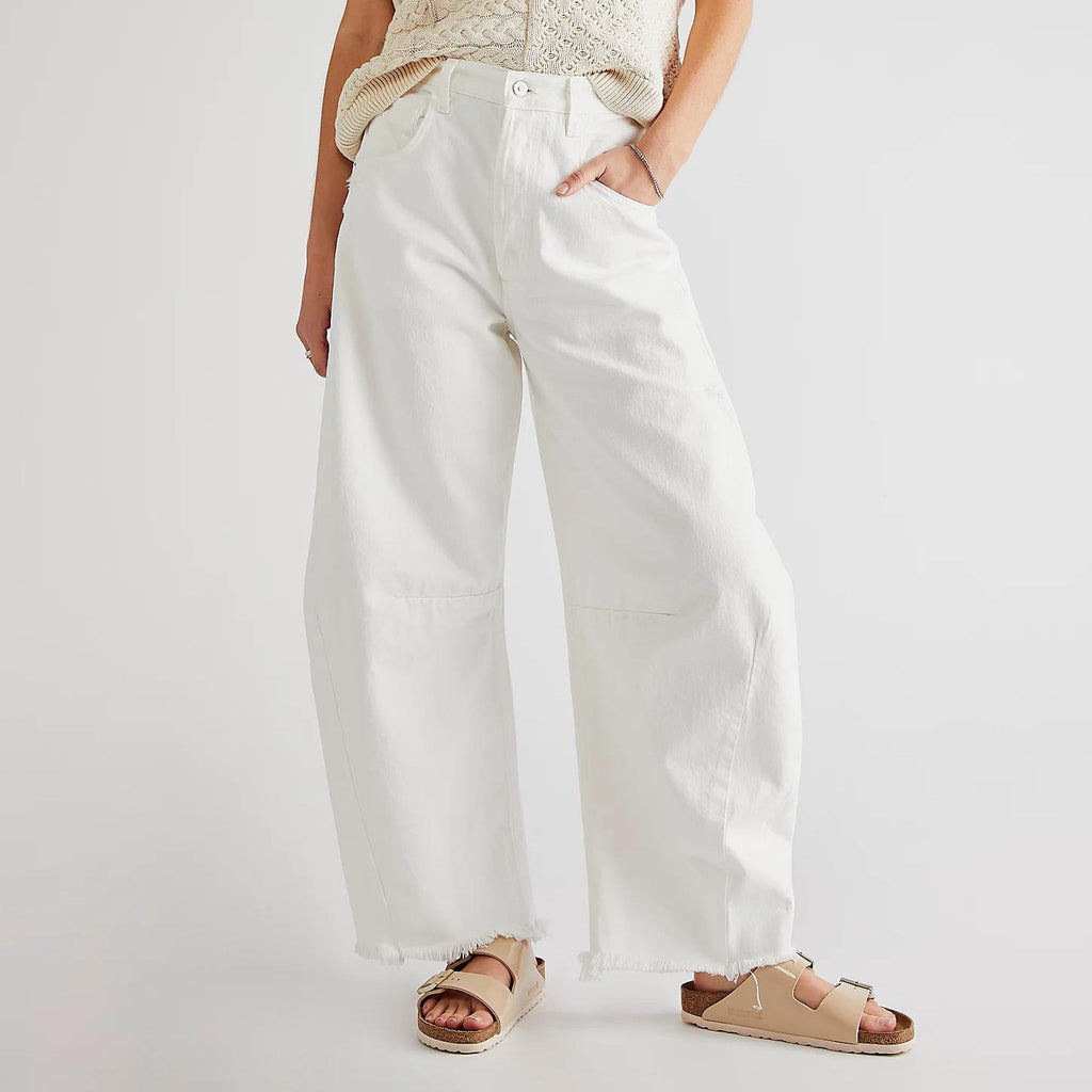 Straight-Leg Sickle Pants Jeans New Multicolor Nine-Point Pants Casual Wide Leg Pants