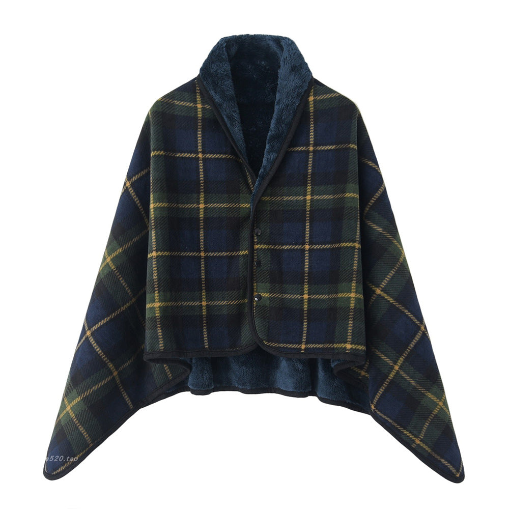 Soft Polyester Dual-Purpose Shawl Blanket