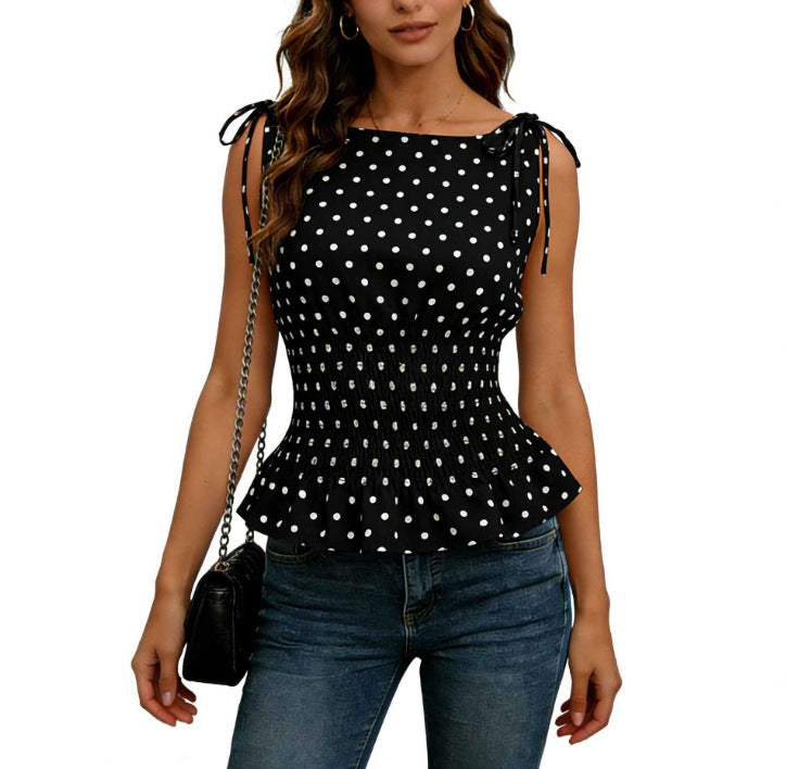 Polka Dot Slim Fit Tank Top