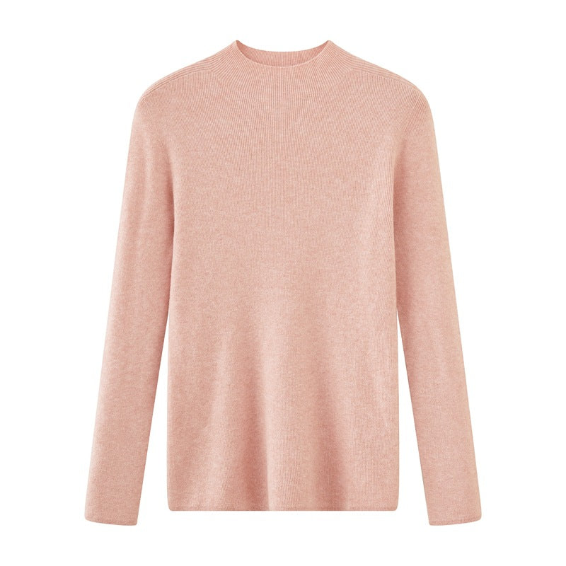Seamless wool round-neck base layer shirt